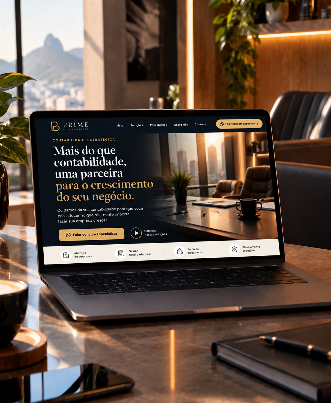 Estratégia de criação de sites para contabilidade com foco B2B e conversão corporativa