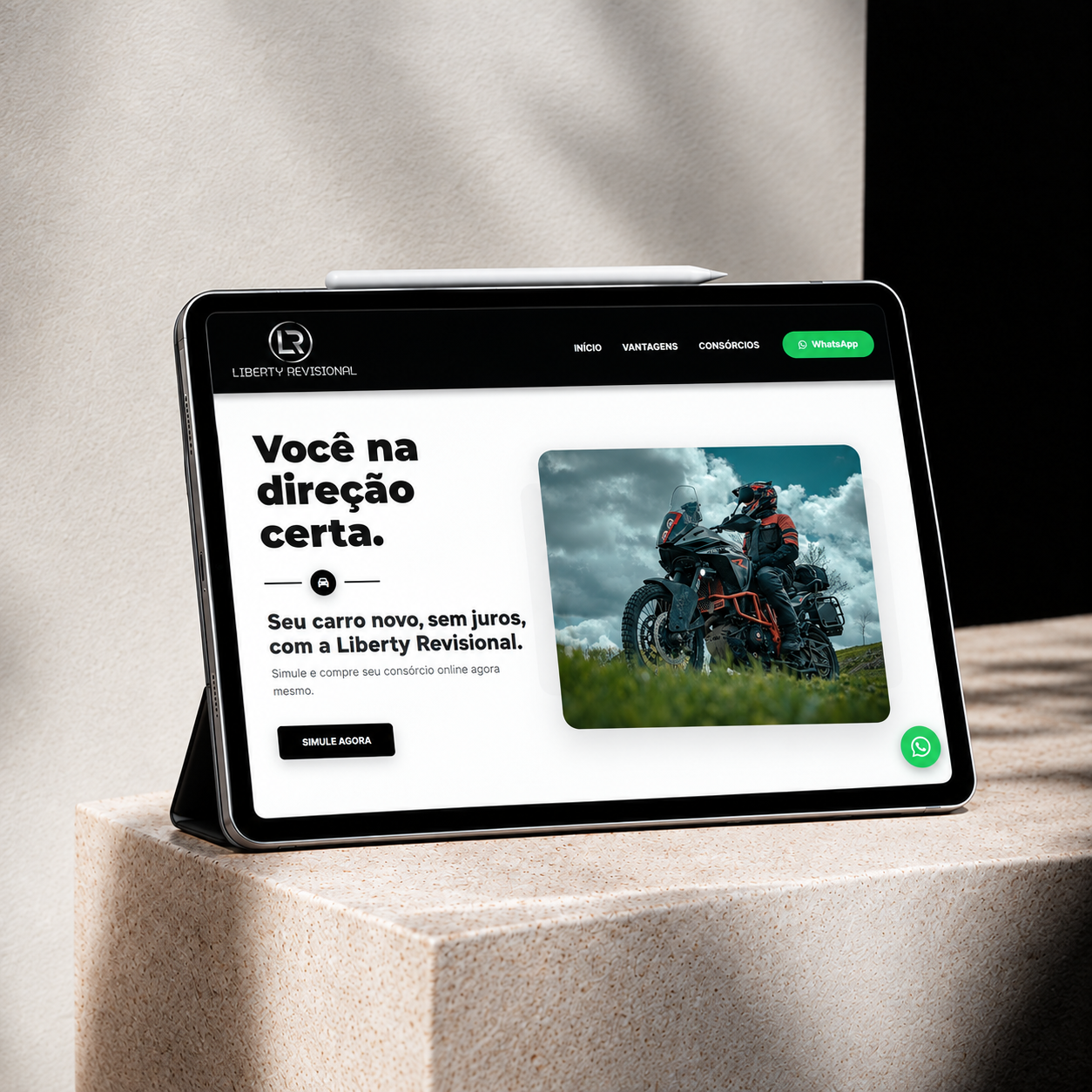 Estratégia de criação de sites para consórcios com simulador e conversão